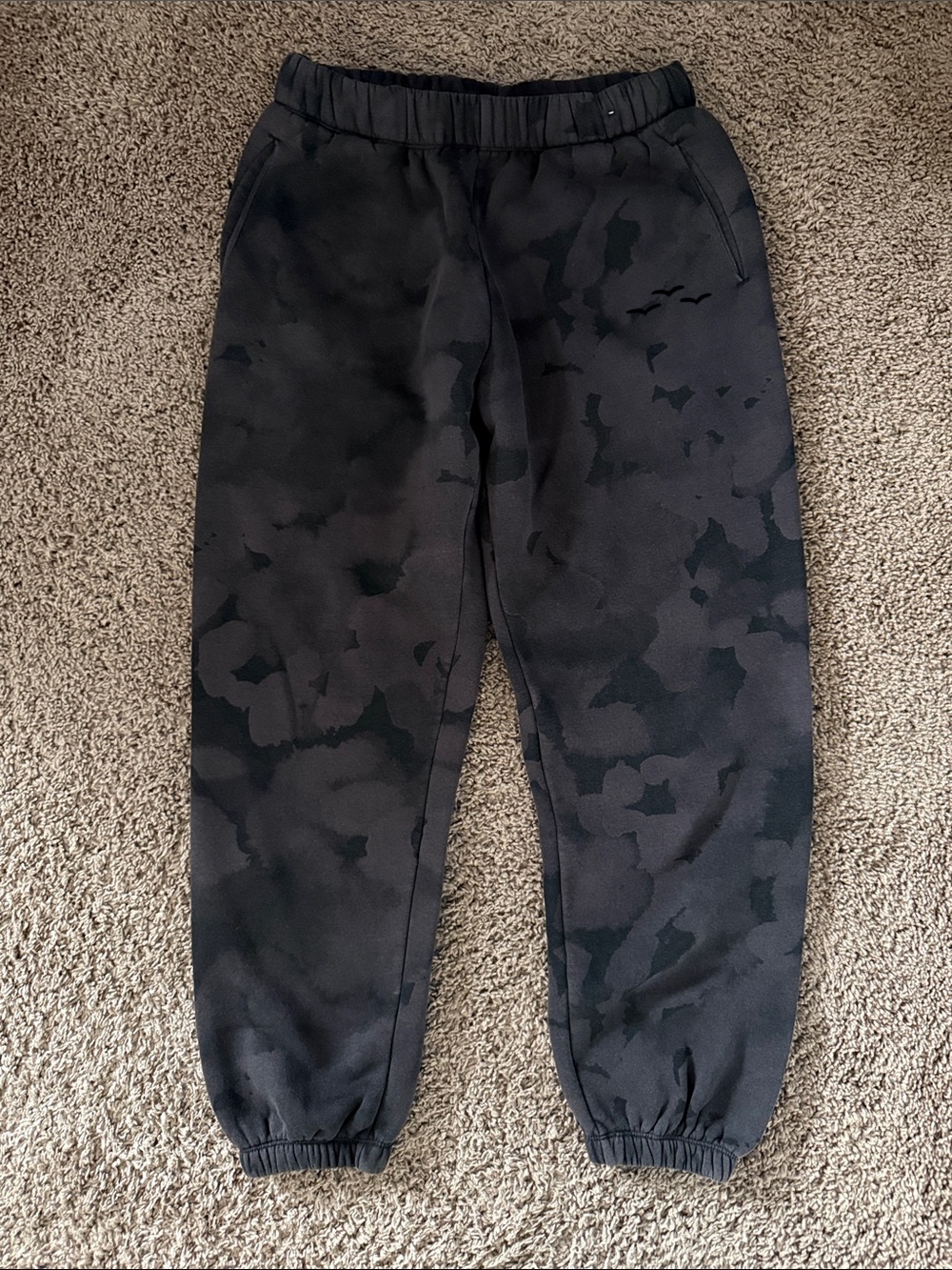 Kids Black Camo Joggers - Cozy Elastic Waist Sweatpants